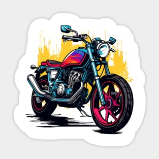 motorcycle with pop art style Sticker